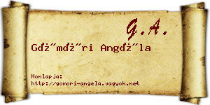 Gömöri Angéla névjegykártya
